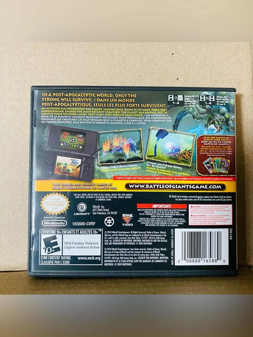 Nintendo Mutant Insects EUC includes box, game, pamphlet